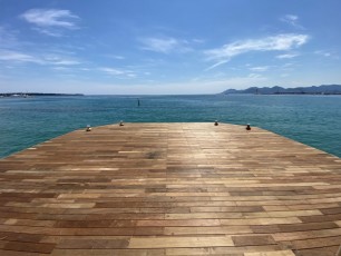 Réalisation du ponton en ipé de la plage du Palais Stéphanie, Marriott, Cannes, Alpes Maritimes, 06